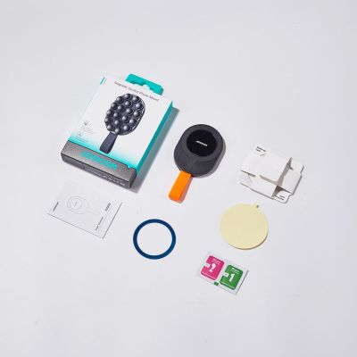 4. Uchwyt Joyroom JR-ZS393-S magnetyczny z przyssawkami na telefon 4.7-7" - czarno-pomarańczowy