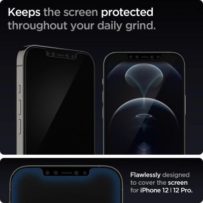 17. Szkło hartowane Spigen Glas.tR EZ Fit na iPhone 12 / iPhone 12 Pro - 2 szt.