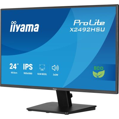 6. iiyama ProLite 24-calowy panel IPS Full HD z wąskimi ramkami z każdej strony i klasą energetyczną B