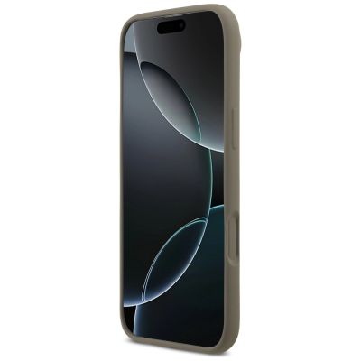 5. Etui Guess Silicone Big 4G Script na iPhone Air - brązowe
