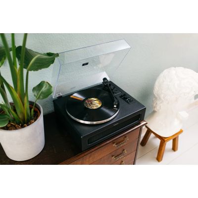 Lenco LS-430BK obrotowy talerz gramofonu Gramofon z napędem pasowym Czarny