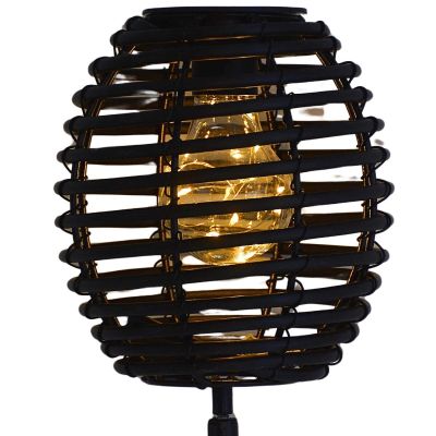 13. LAMPA SOLARNA KULA RATTAN CZARNA PROGARDEN