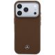 3. Etui Mercedes Leather Semi Wrap Wood Effect MagSafe na iPhone 18 Pro / 17 Pro - brązowe