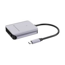 Conceptronic BIAN09G czytnik kart USB 3.2 Gen 2 Type-C Szary
