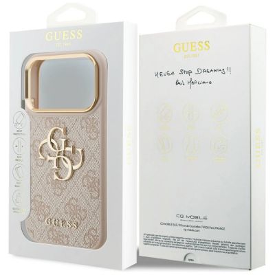 8. Etui Guess 4G Big 4G Classic Logo na iPhone 17 Pro - różowo-złote
