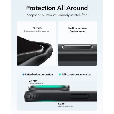 5. Etui ESR Classic Hybrid Kickstand MagSafe na iPhone 18 Pro / 17 Pro - przezroczysto-czarne