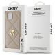 8. Etui DKNY Quilted Stack Logo na iPhone 15 Plus - beżowe