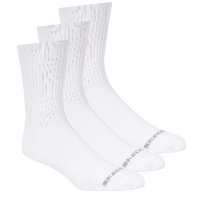 3. Skechers 3pk Unisex Non Terry Crew S601102-100 Białe 43-46