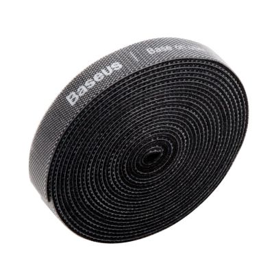 3. Baseus Rainbow Circle hook and loop Straps - taśma rzepowa rzep organizer kabli 3m czarny (ACMGT-F01)