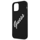 6. Etui Guess Silicone Vintage na iPhone 12 mini - czarno-białe