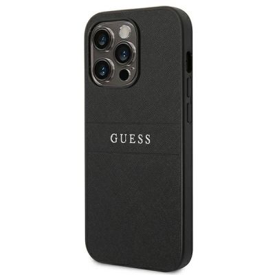 2. Etui Guess Saffiano Strap na iPhone 14 Pro - czarne