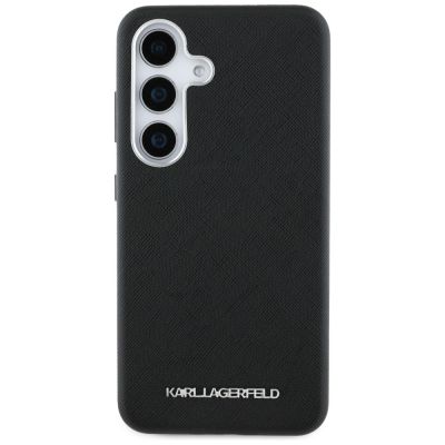 3. Etui Karl Lagerfeld Saffiano Full Wrapped Elongated Metal Logo MagSafe na Samsung Galaxy S25+ - czarne