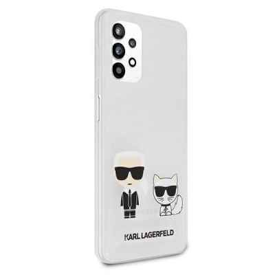 4. Etui Karl Lagerfeld Karl & Choupette na Samsung Galaxy A32 5G - przezroczyste