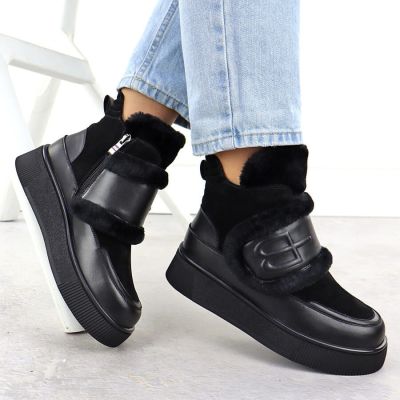 6. Botki ocieplane Potocki W WOL90A czarne