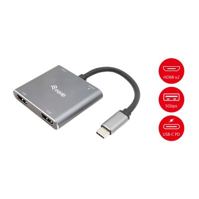 3. Equip 133484 stacja dokująca Przewodowa USB 3.2 Gen 1 (3.1 Gen 1) Type-C Srebrny