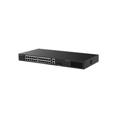 2. Ruijie Networks RG-ES228GS-LP przełącznik sieciowy Zarządzany L2 Gigabit Ethernet (10/100/1000) Obsługa PoE Desktop Czarny