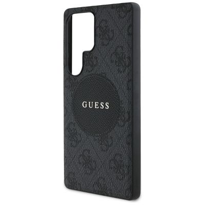 6. Etui Guess 4G Round Patch Classic Logo MagSafe do Samsung Galaxy S25 Ultra czarny