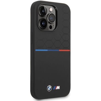 4. Etui BMW Silicone Pattern na iPhone 15 Pro Max - czarne