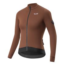 Bluza kolarska damska Rockbros YDWT006 TVI ocieplana jesień/zima L - brązowa