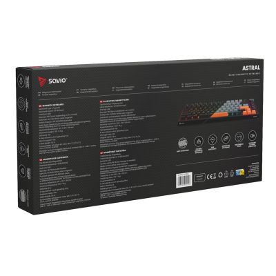 4. SAVIO KLAWIATURA MAGNETYCZNA ASTRAL BLACK OUTEMU WHITE JADE RGB