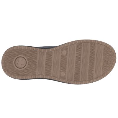 5. Skórzane półbuty damskie na podwyższeniu czarne Rieker 50960-00