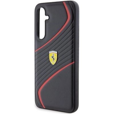 5. Etui Ferrari Twist Metal Logo na Samsung Galaxy S23 FE - czarne