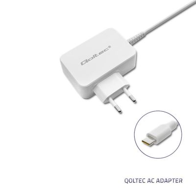 5. QOLTEC ZASILACZ SIECIOWY 65W | 5-20.3V | 2-3.25A | USB TYP C | PD | BIAŁY