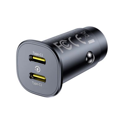4. Ładowarka samochodowa Baseus GoTrip 2 x USB-C 30W - czarna