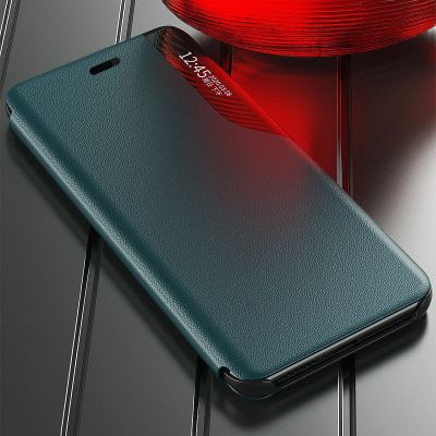 8. Eco Leather View Case elegancki futerał etui z klapką i funkcją podstawki iPhone 13 mini fioletowy