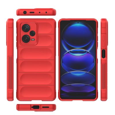 13. Magic Shield Case etui do Xiaomi Redmi Note 12 Pro+ elastyczny pancerny pokrowiec czerwone