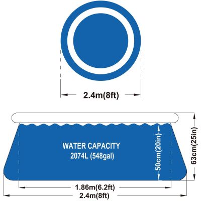 14. BASEN ROZPOROWY Z DMUCHANYM KOŁNIERZEM 240X63CM 17792