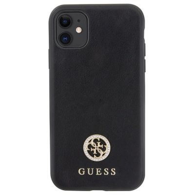 3. Etui Guess Strass Metal Logo na iPhone 11 / Xr 6.1" - czarne