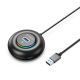 Hub USB Orico YXR4-U3 RGB 4-portowy USB-A 3.0 z portem audio/mikrofonowym 0,3 m - czarny