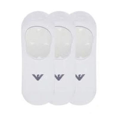 7. Emporio Armani skarpety mikrostopki Calza bawełna białe 3-Pack