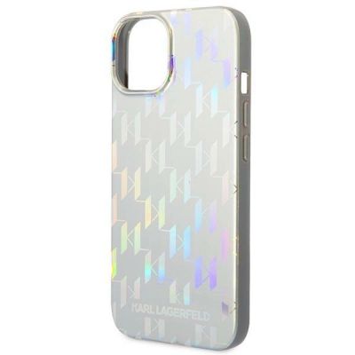 6. Etui Karl Lagerfeld KLHCP14SLGMMSV3 iPhone 14 / 15 / 13 - srebrne