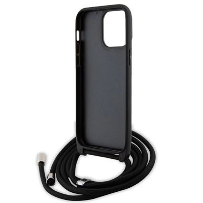 6. Etui Karl Lagerfeld Crossbody Saffiano Metal Pin Karl&Choupette na iPhone 14 Pro Max - czarne