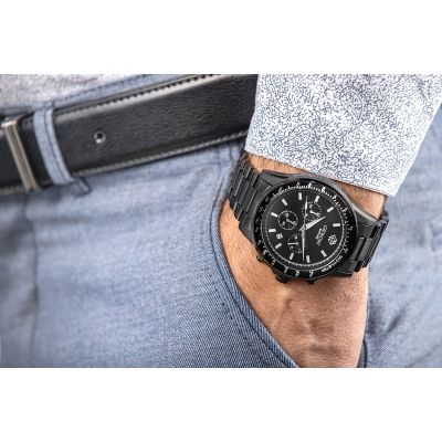 4. Zegarek Męski Giewont Chronograph Sapphire Czarny GW3520-B1