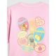 7. T-shirt boxy z nadrukiem dziewczęcy 4F 4FJRAW26TTSHF4324-056S