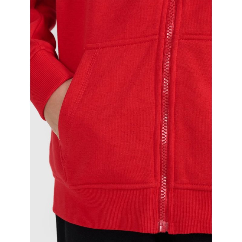 5. Bluza dresowa rozpinana z kapturem chłopięca 4F 4FJRAW25TSWSM2488-62S