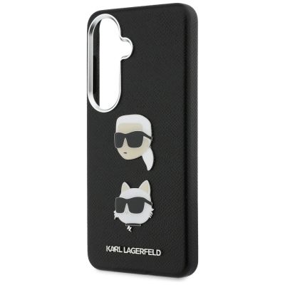 6. Etui Karl Lagerfeld Saffiano Double Heads Metal na Samsung Galaxy S26 - czarne