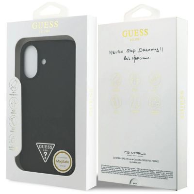 8. Etui Guess Silicone Triangle Logo MagSafe do iPhone 17 - czarne