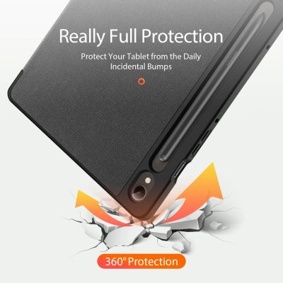 10. Etui Dux Ducis Domo z klapką i smart sleep na Samsung Galaxy Tab S9 - czarne