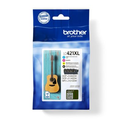 7. Brother LC-421XLVAL PagePack 4 szt. Oryginalny Wysoka (XL) wydajność Czarny, Cyjan, Purpurowy, Żółty