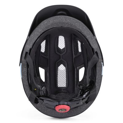 4. Kask rowerowy dziecięcy MTB Wozinsky z odpinanym daszkiem 48-52 cm - czarny