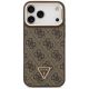 3. Etui Guess 4G PU Triangle Logo & Stand Camera Magsafe na iPhone 17 Pro Max - brązowe