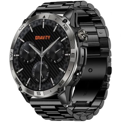 4. Smartwatch Gravity Czarny Pasek + Bransoleta GT46-2