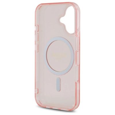 7. Guess GUHMP16SHFGEREP iPhone 16 6.1"      różowy/pink hardcase IML Glitter Circle MagSafe