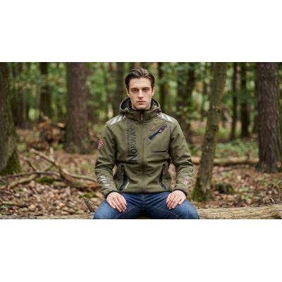 10. Kurtka Softshell Geographical Norway Royaute DB 068 M WY1997H/GN-Kaki / Black