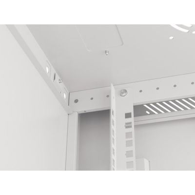 13. Szafa instalacyjna Rack wisząca 19" 9U 600x450 szara drzwi metalowe LANBERG (Flat Pack)