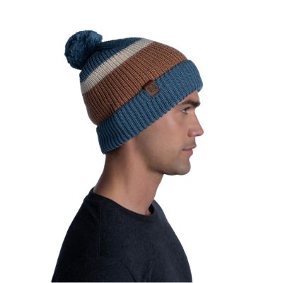 3. Buff Elon Knitted Hat 1264647421000 Niebieskie One size